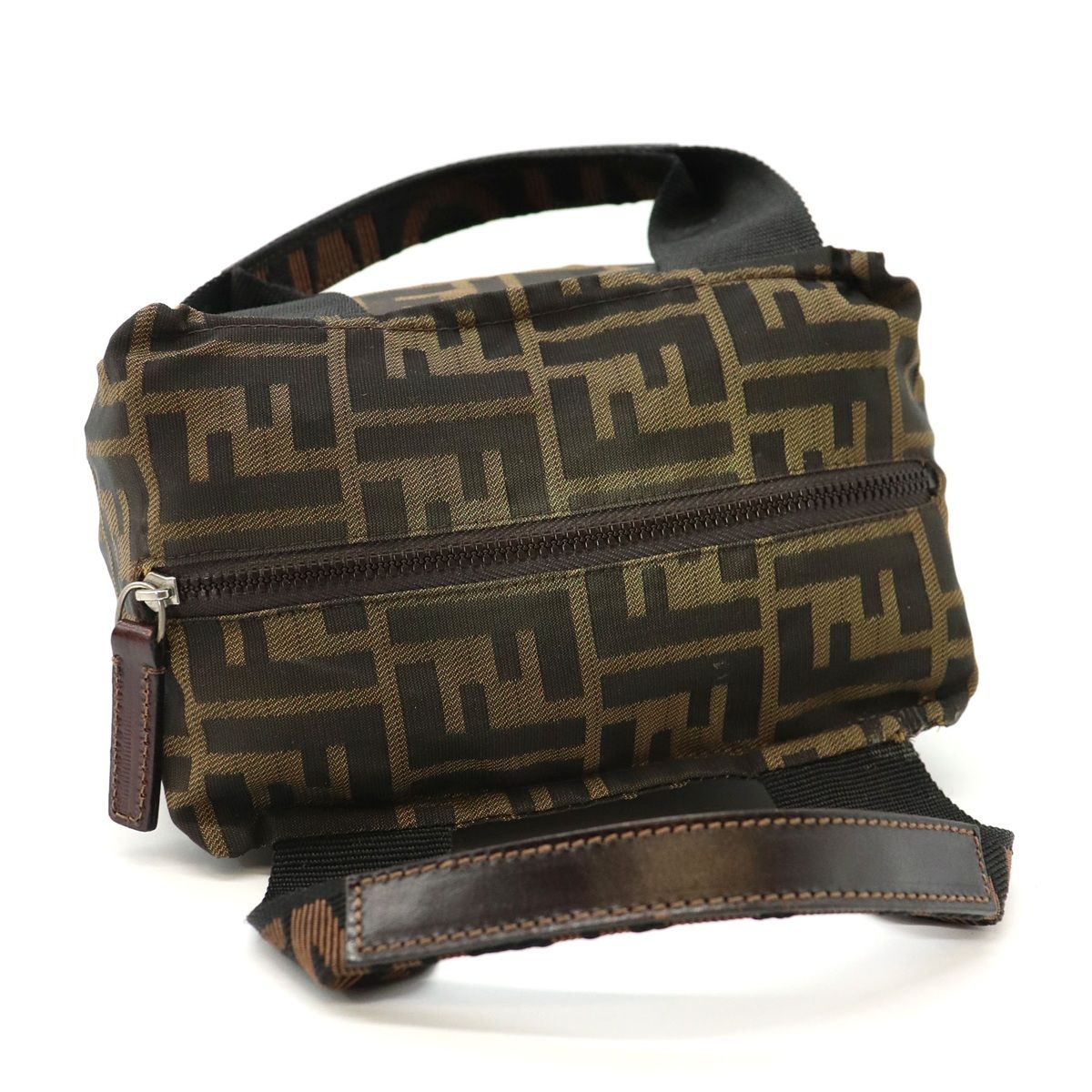 Fendi Zucca Handbag Pouch Inventory Nylon Khaki — view 7