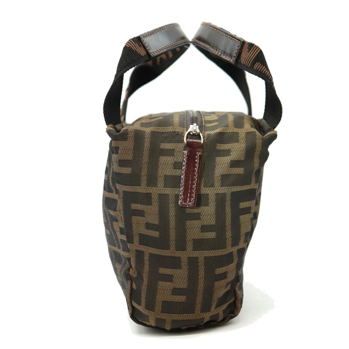 Fendi Zucca Handbag Pouch Inventory Nylon Khaki — view 4