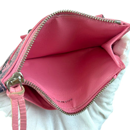 Balenciaga Cagole Graffiti Fragment Case Mini Wallet Card Coin Pink City — view 8