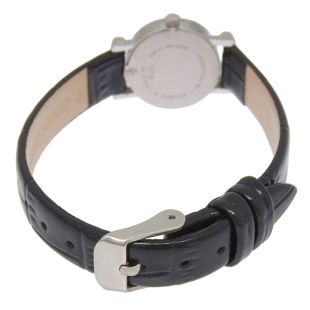 Tiffany & Co Atlas Stainless Steel Leather Quartz Analog Display Silver Dial — view 4