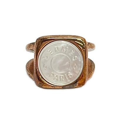 Hermes Ring 51 Corozo Pink Gold White