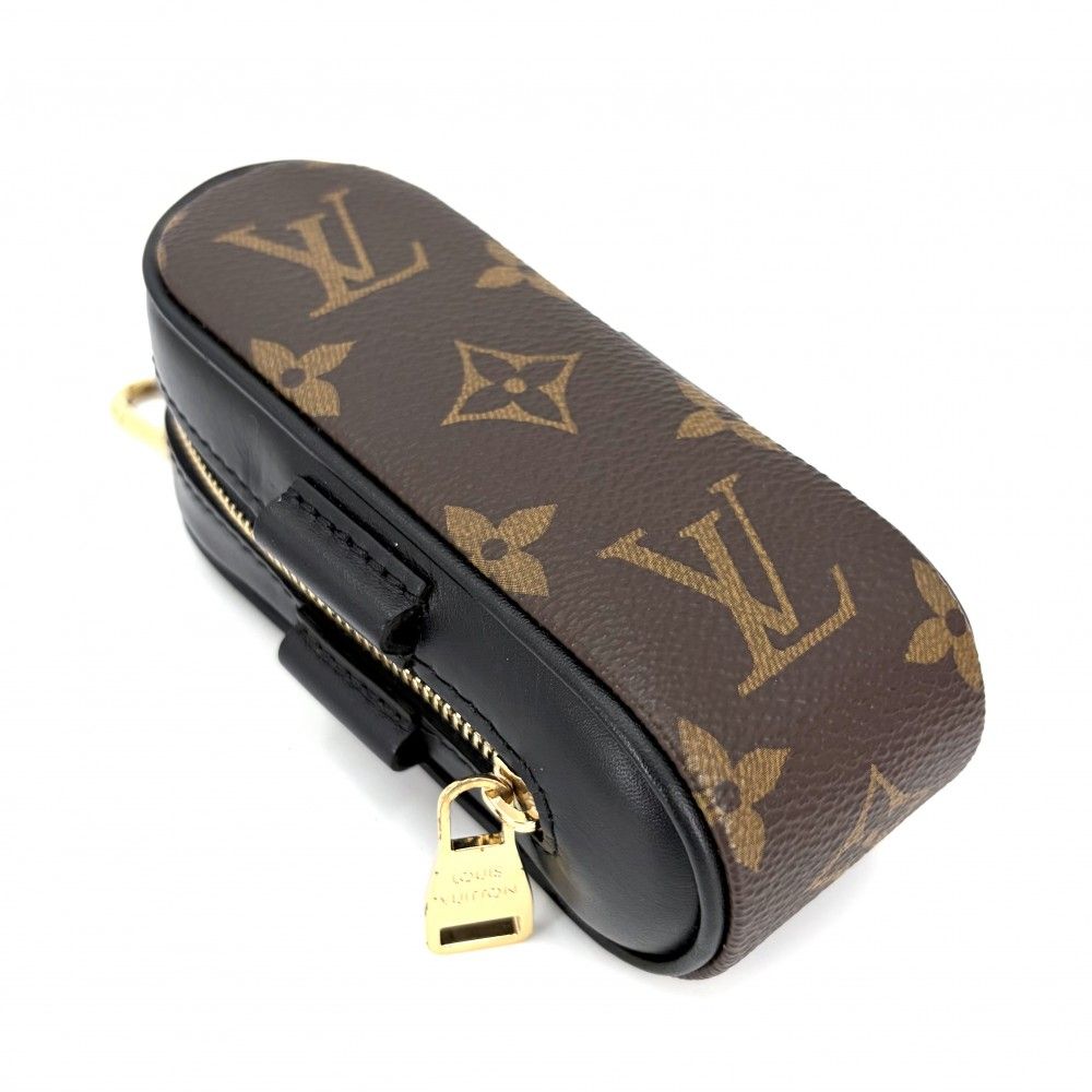 Louis Vuitton Monogram Macassar Set Togo Golf Equipment Ball Set Black Brown — view 3