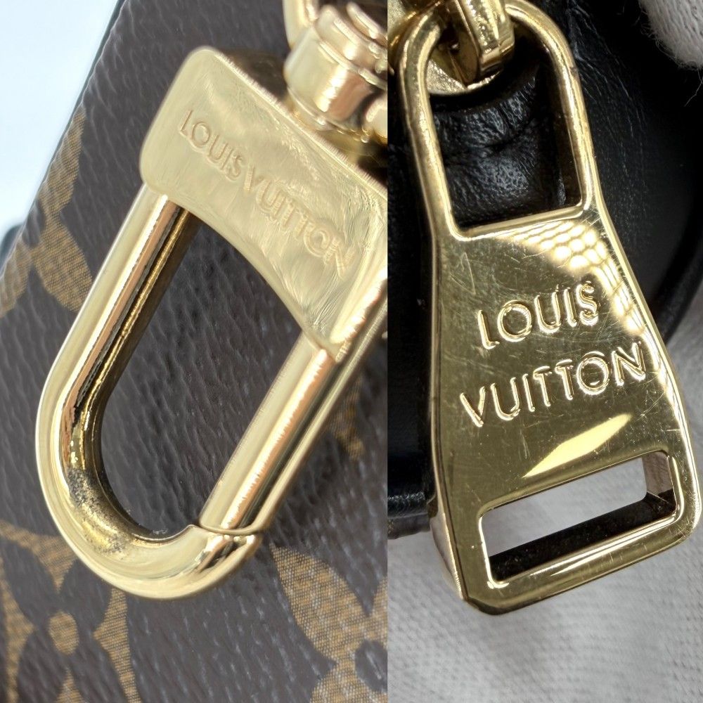 Louis Vuitton Monogram Macassar Set Togo Golf Equipment Ball Set Black Brown — view 6