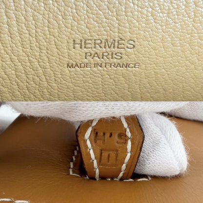 Hermes Plume 20 Small Mini Bag Simple Leather Brown Gold — view 5