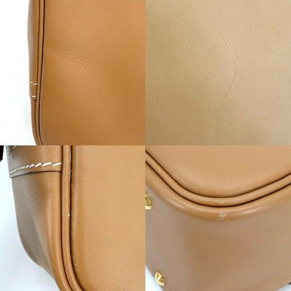 Hermes Plume 20 Small Mini Bag Simple Leather Brown Gold — view 7
