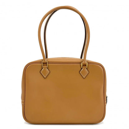 Hermes Plume 20 Small Mini Bag Simple Leather Brown Gold — view 2