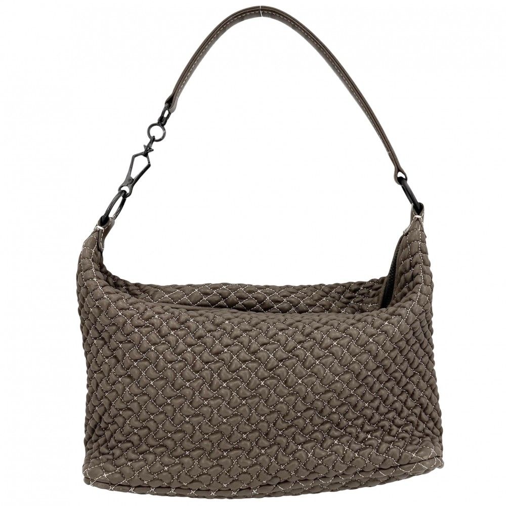 Bottega Veneta One Shoulder Bag Leather Brown Matte Black