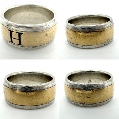 Hermes Ring Logo 18K Yellow Gold 48 Combination Gold 925 Sterling Silver — view 5