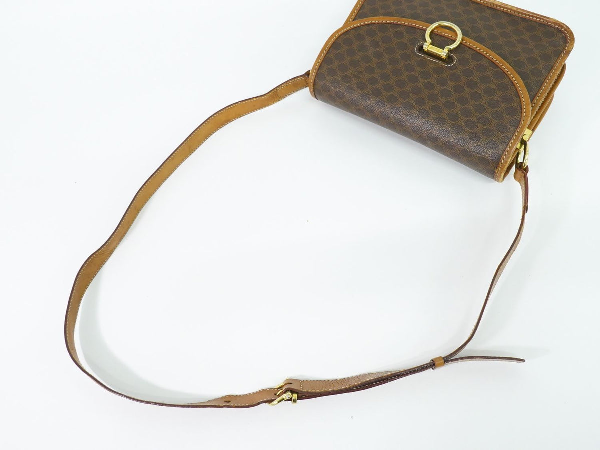 Celine Macadam Shoulder Bag Pochette Brown — view 4