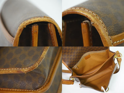 Celine Macadam Shoulder Bag Pochette Brown — view 8