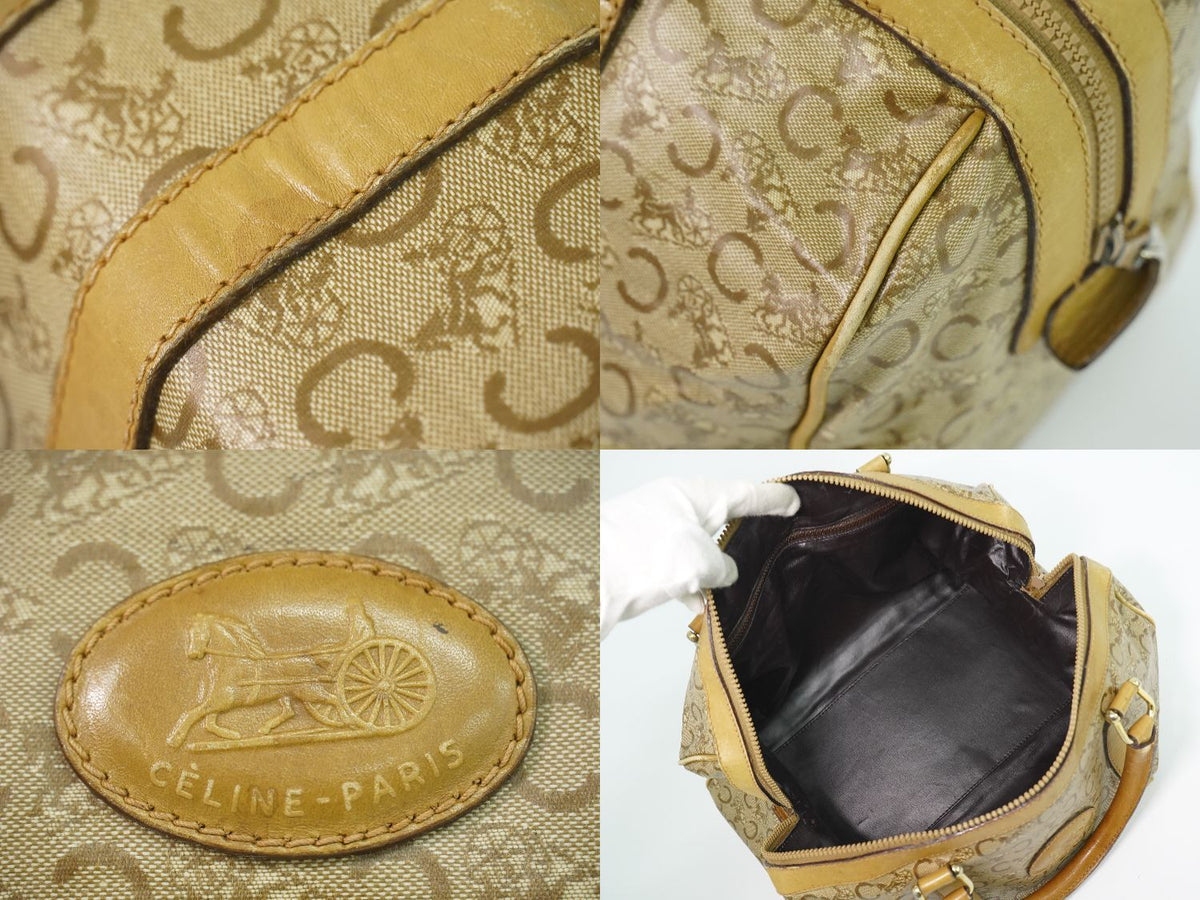 Celine C Sulky Boston Bag Beige — view 8