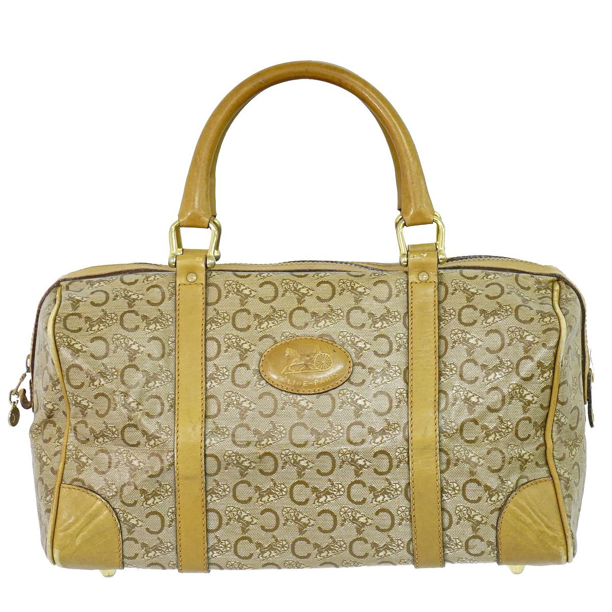 Celine C Sulky Boston Bag Beige
