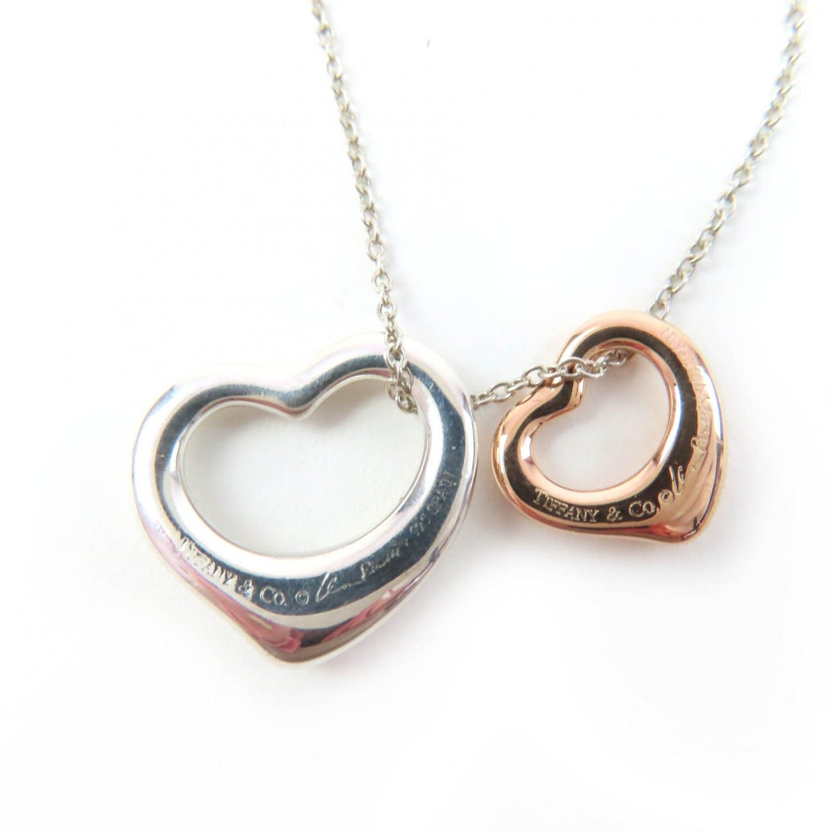 Tiffany & Co Elsa Peretti Open Heart Pendant 925 Rose Gold — view 5
