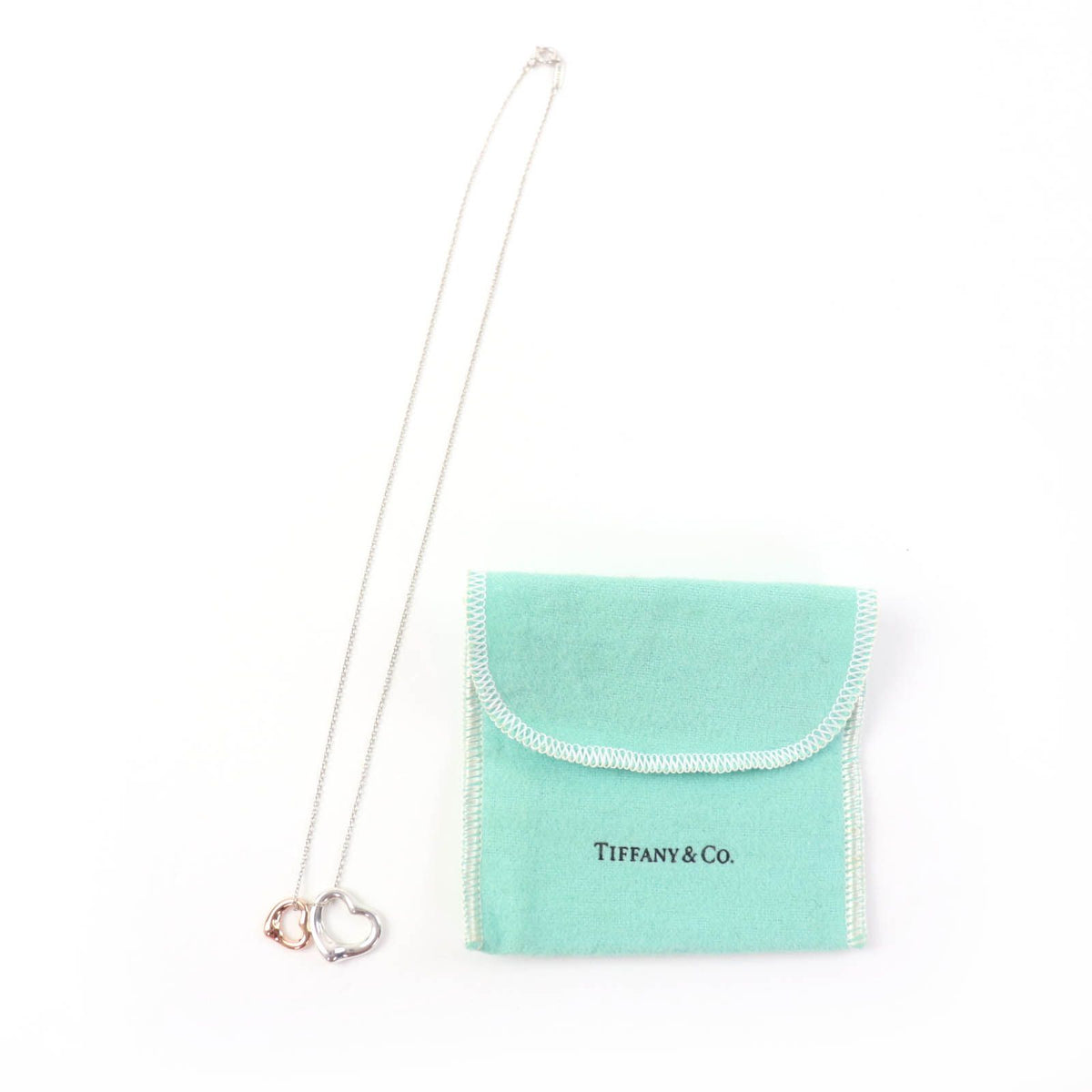 Tiffany & Co Elsa Peretti Open Heart Pendant 925 Rose Gold — view 2