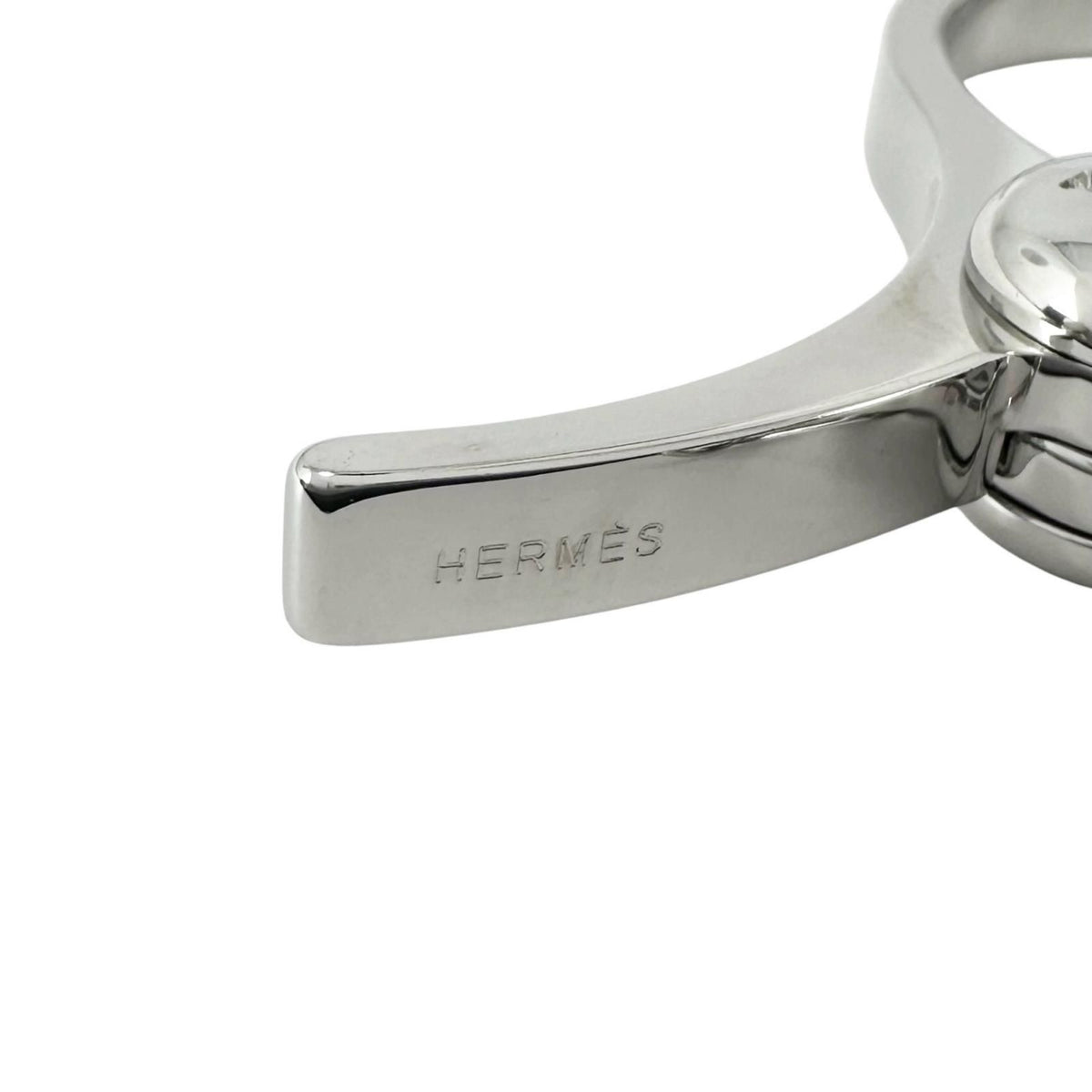 Hermes Filou Logo Glove Holder Strap Silver Gloves — view 7