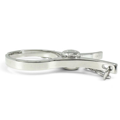 Hermes Filou Logo Glove Holder Strap Silver Gloves — view 4