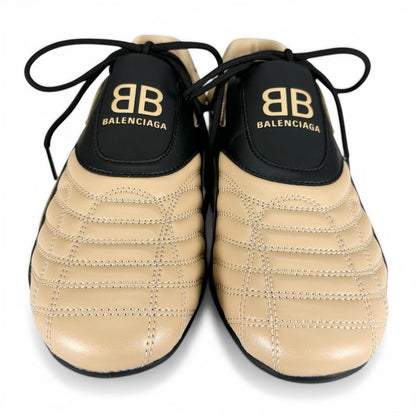 Balenciaga Zen Sneakers Leather Low-Cut Sneakers Beige Black — view 2