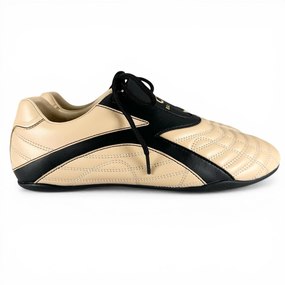 Balenciaga Zen Sneakers Leather Low-Cut Sneakers Beige Black — view 4