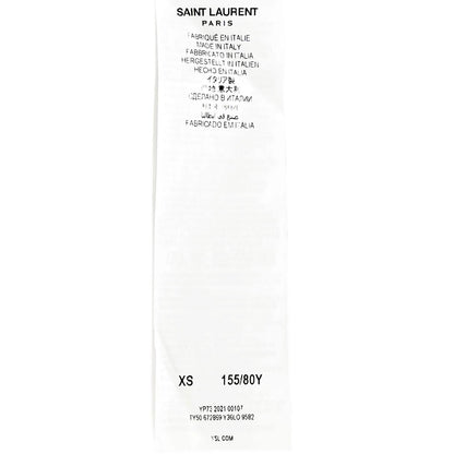 Saint Laurent Paris Cotton Short Sleeve T-Shirt White Blue XS — view 8