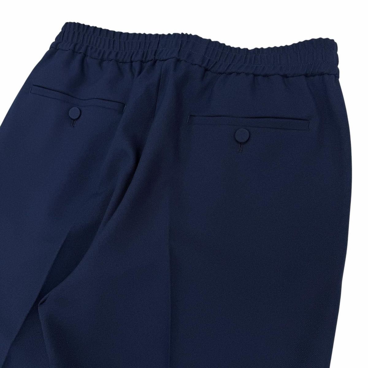 Gucci Leather Interlocking G Logo Patch Jersey Easy Pants Navy 48 — view 4