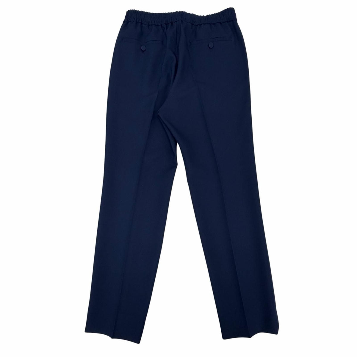 Gucci Leather Interlocking G Logo Patch Jersey Easy Pants Navy 48 — view 2