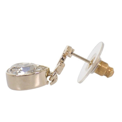 Chanel CC Drop Swing Earrings Metal Crystal Gold CC Logo — view 6