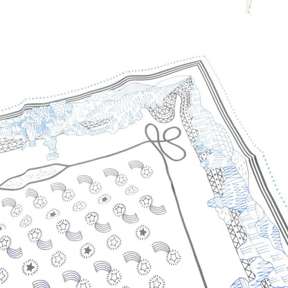 Hermes Carre 55 Les Canyons Etoiles From The To The Stars Scarf Silk Bandana — view 4