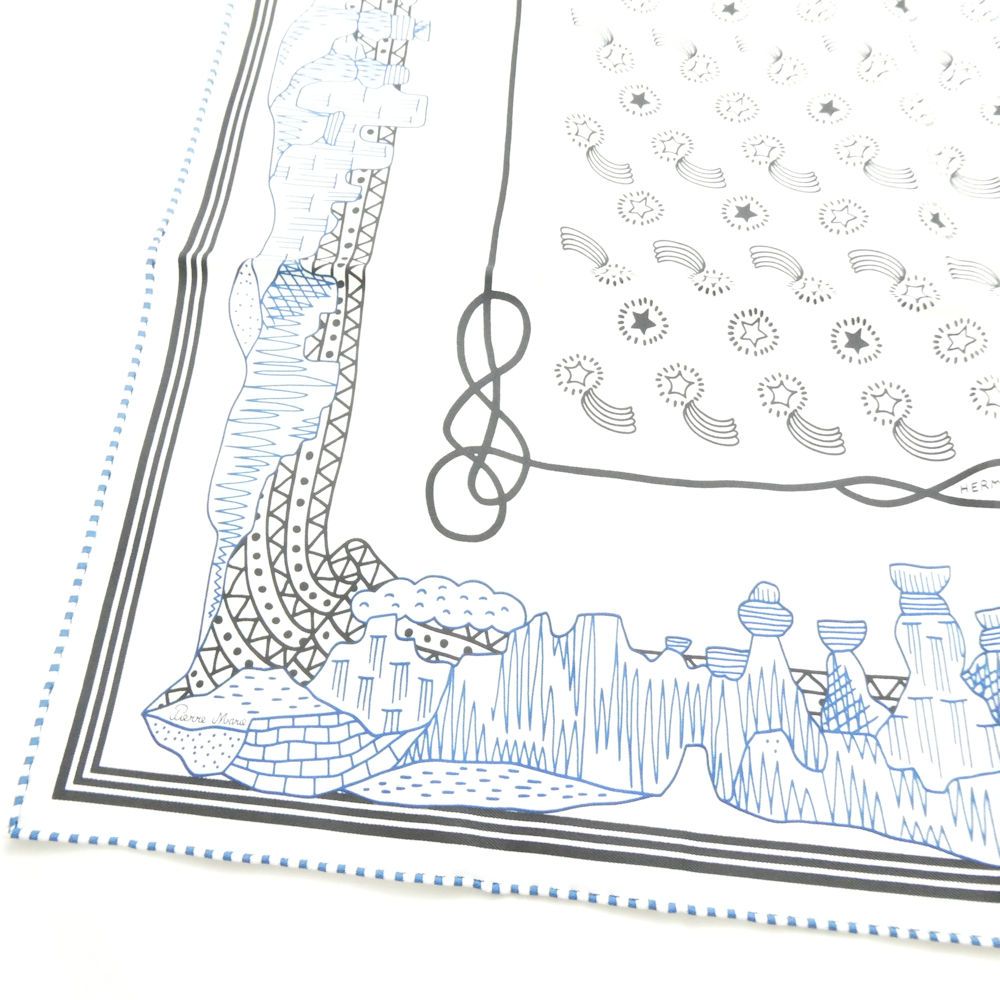 Hermes Carre 55 Les Canyons Etoiles From The To The Stars Scarf Silk Bandana — view 6