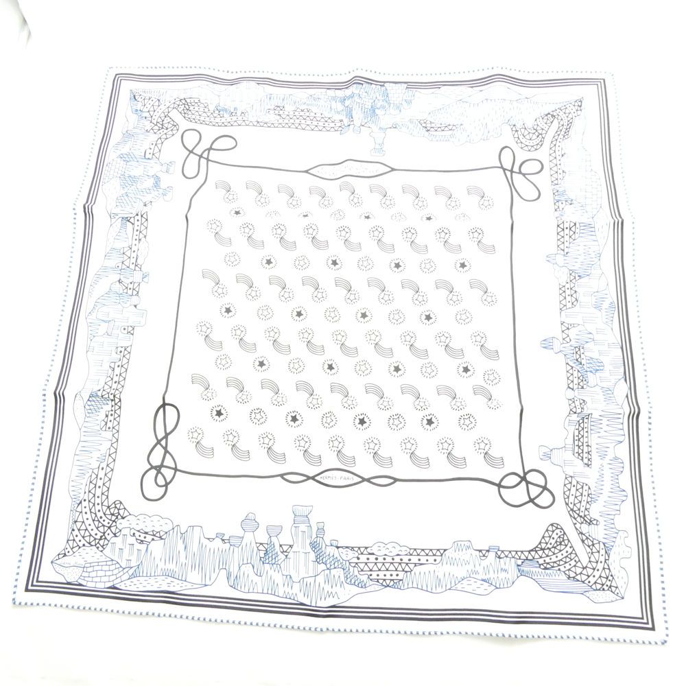 Hermes Carre 55 Les Canyons Etoiles From The To The Stars Scarf Silk Bandana — view 2