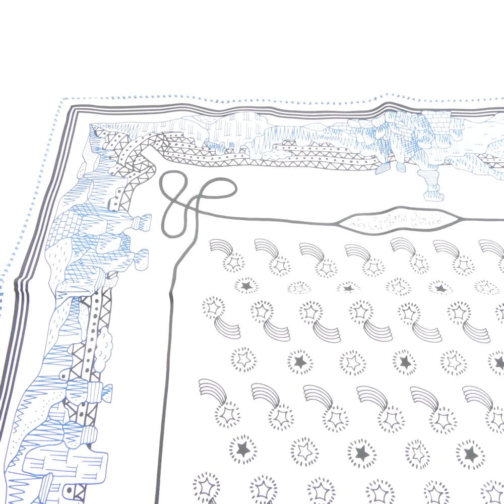 Hermes Carre 55 Les Canyons Etoiles From The To The Stars Scarf Silk Bandana — view 3