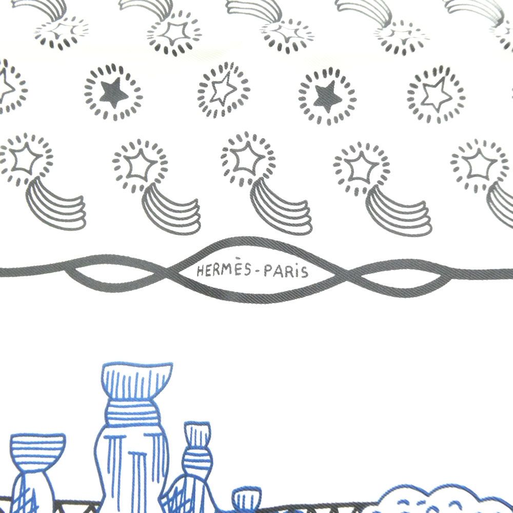 Hermes Carre 55 Les Canyons Etoiles From The To The Stars Scarf Silk Bandana — view 7