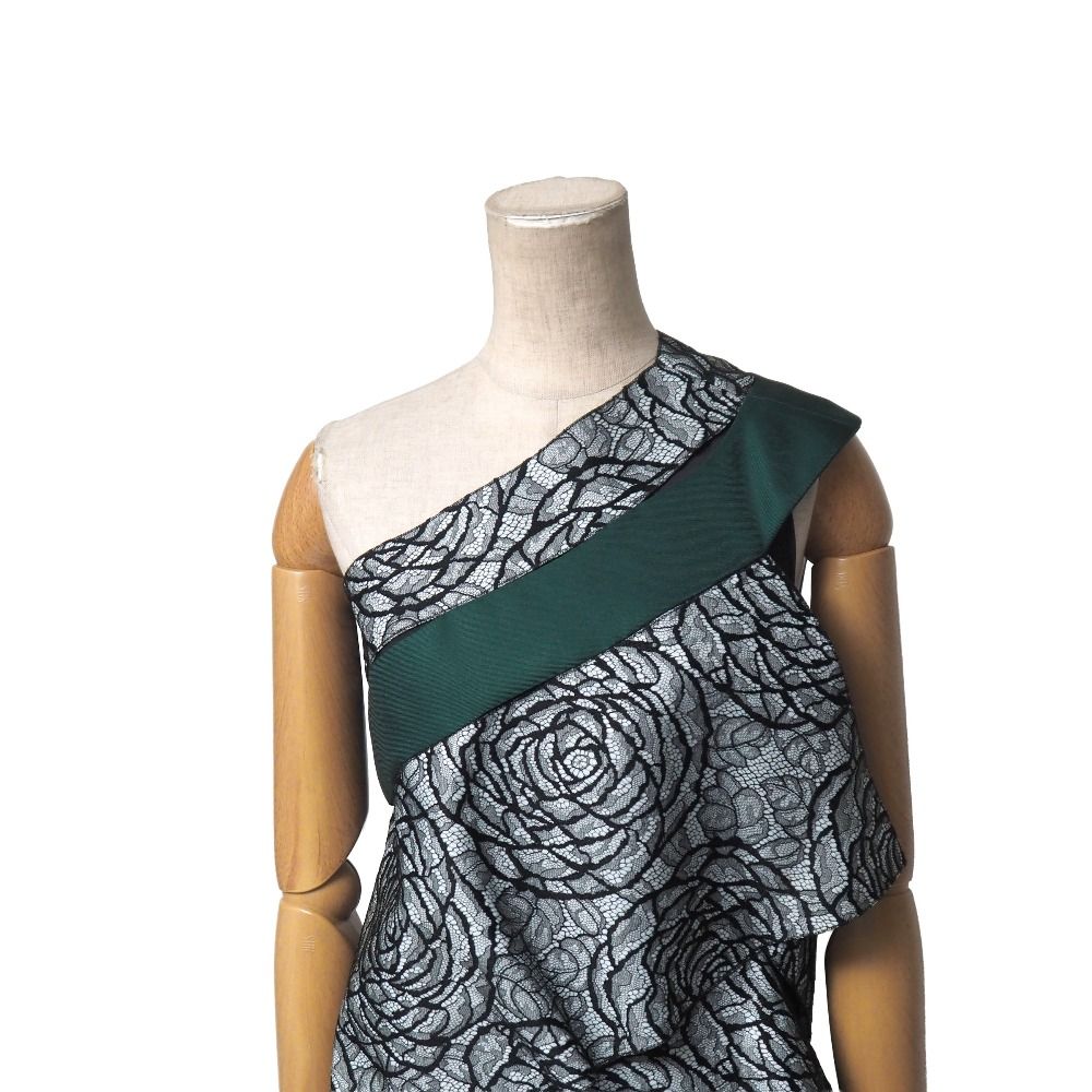 Dior Dress 36 Asymmetric Shoulder Lace — view 3