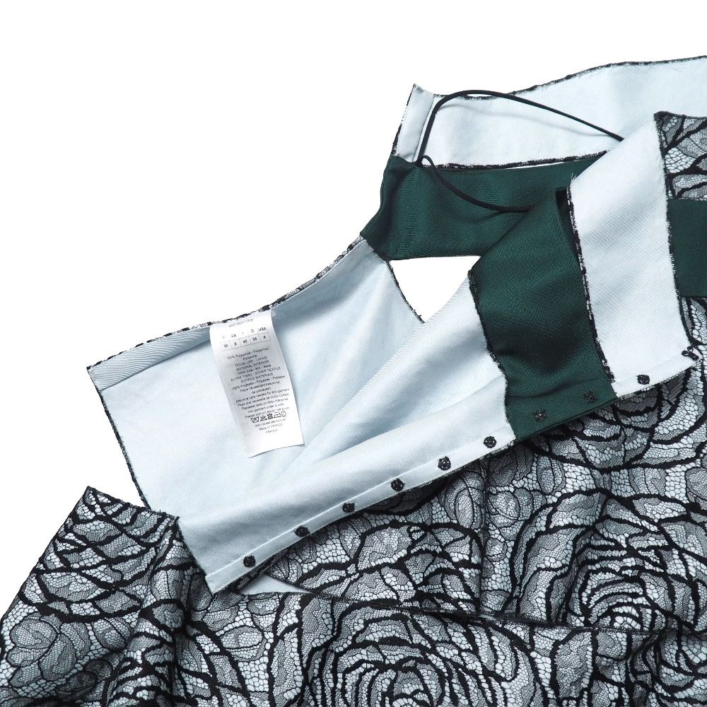 Dior Dress 36 Asymmetric Shoulder Lace — view 5