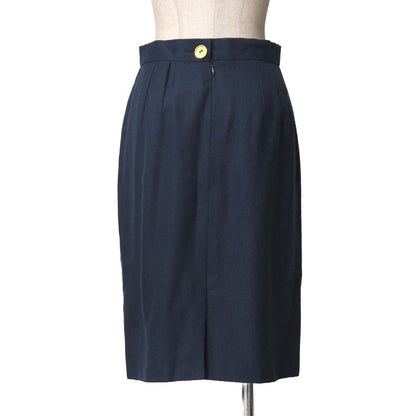 Celine Vintage Skirt Suit 42 Collarless Jacket Tight — view 5