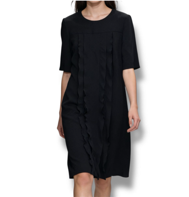 Prada Dress Ruffle 40 Black