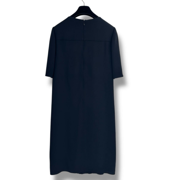 Prada Dress Ruffle 40 Black — view 3