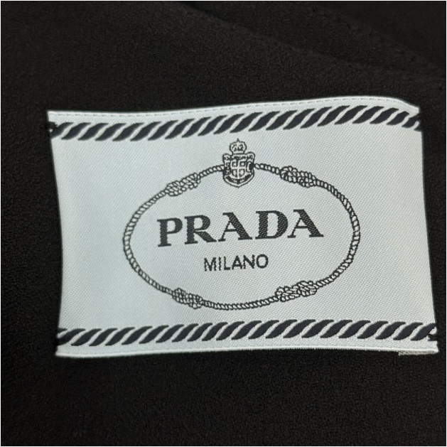 Prada Dress Ruffle 40 Black — view 4
