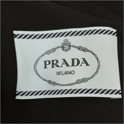 Prada Dress Ruffle 40 Black — view 4