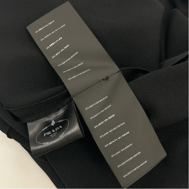 Prada Dress Ruffle 40 Black — view 7