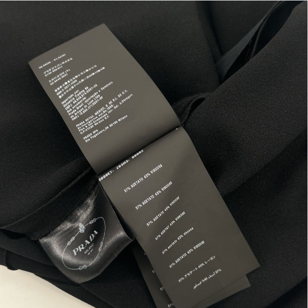 Prada Dress Ruffle 40 Black — view 8