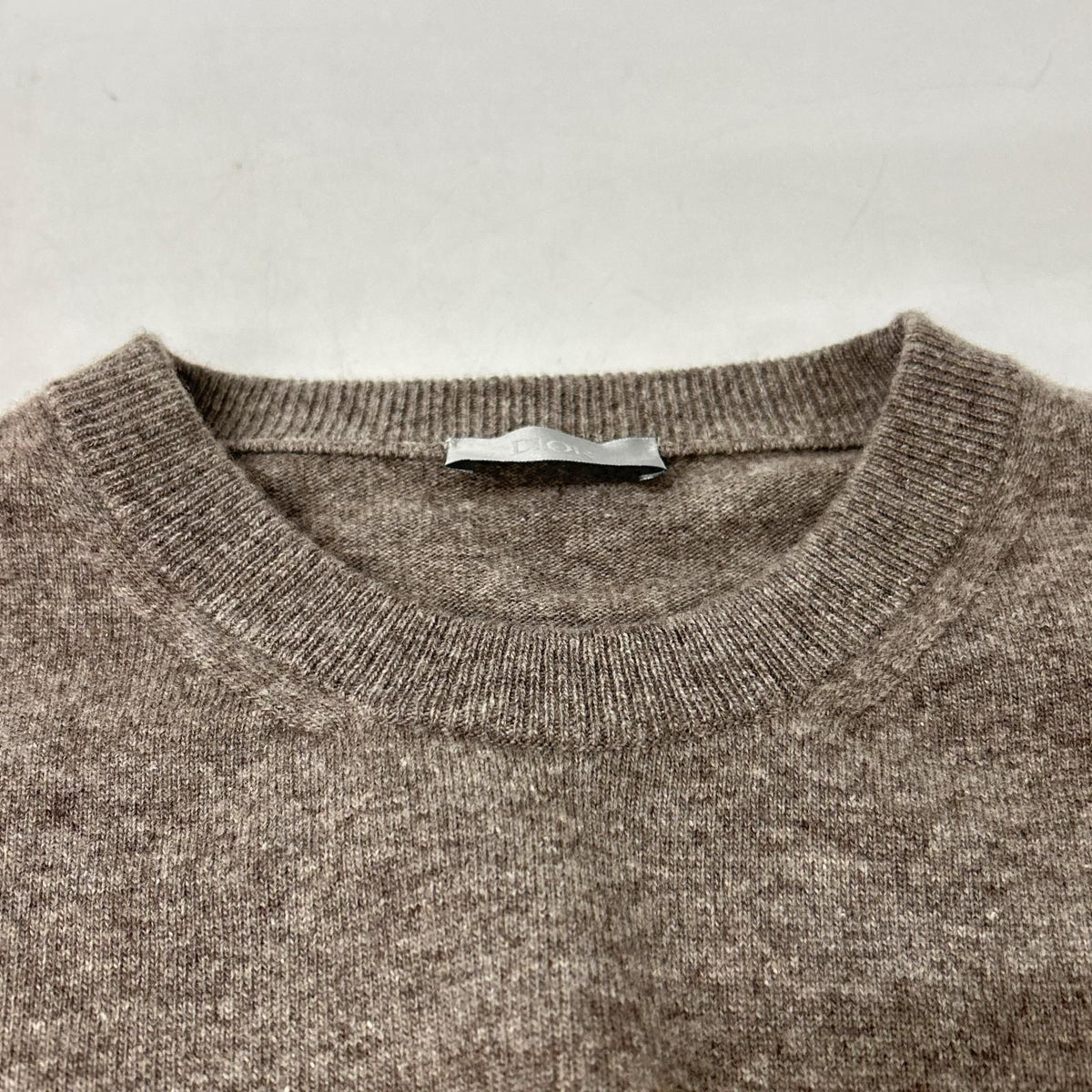 Dior Wool Cashmere CD Logo Embroidery Box Crew Neck Knit Sweater — view 3