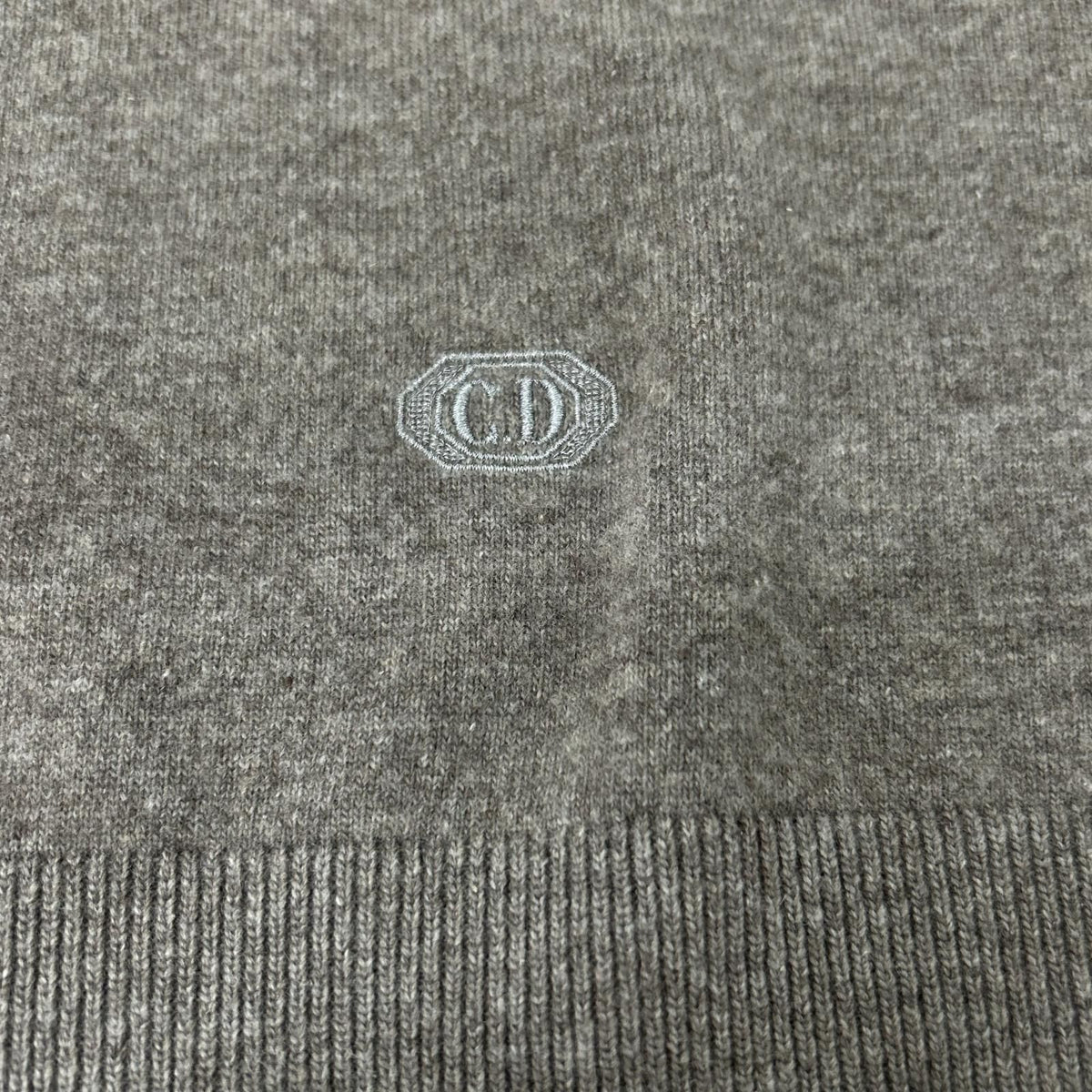 Dior Wool Cashmere CD Logo Embroidery Box Crew Neck Knit Sweater — view 5