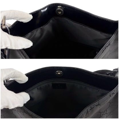 Gucci GG Canvas Shoulder Bag Hobo Nylon Black — view 7