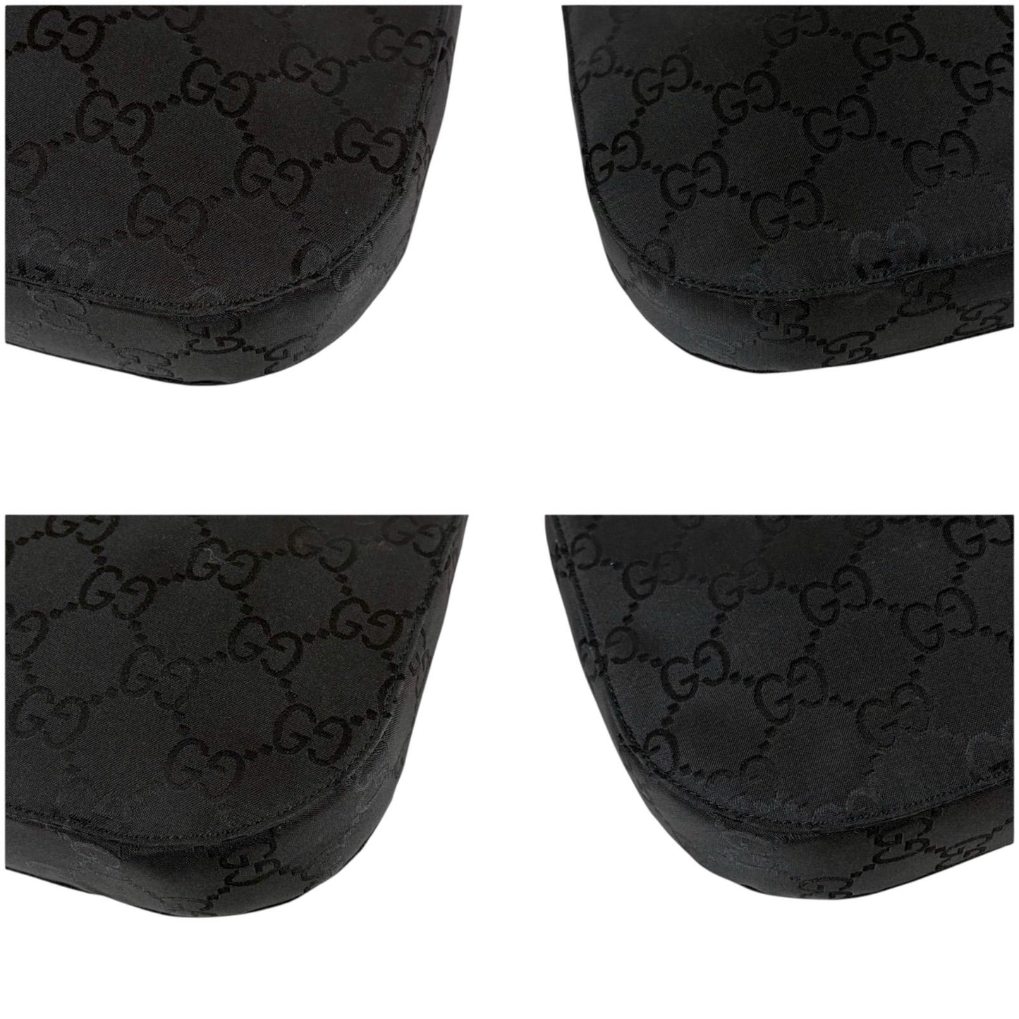Gucci GG Canvas Shoulder Bag Hobo Nylon Black — view 5