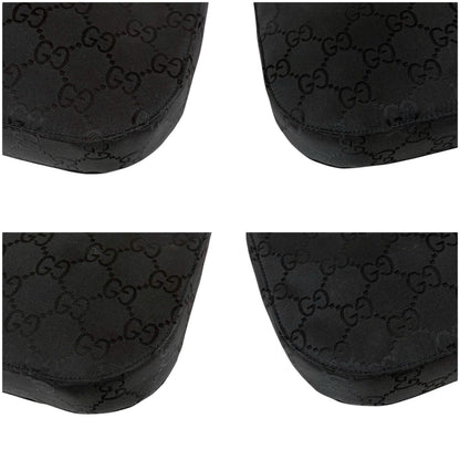 Gucci GG Canvas Shoulder Bag Hobo Nylon Black — view 5