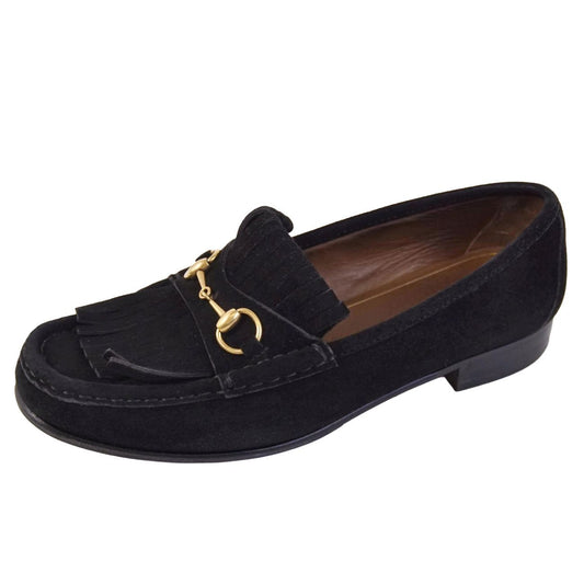 Gucci Loafers Moccasins Horsebit Quilt Suede Les