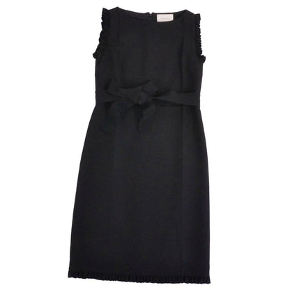 Gucci Dress Belted Sleeveless Silk Wool
