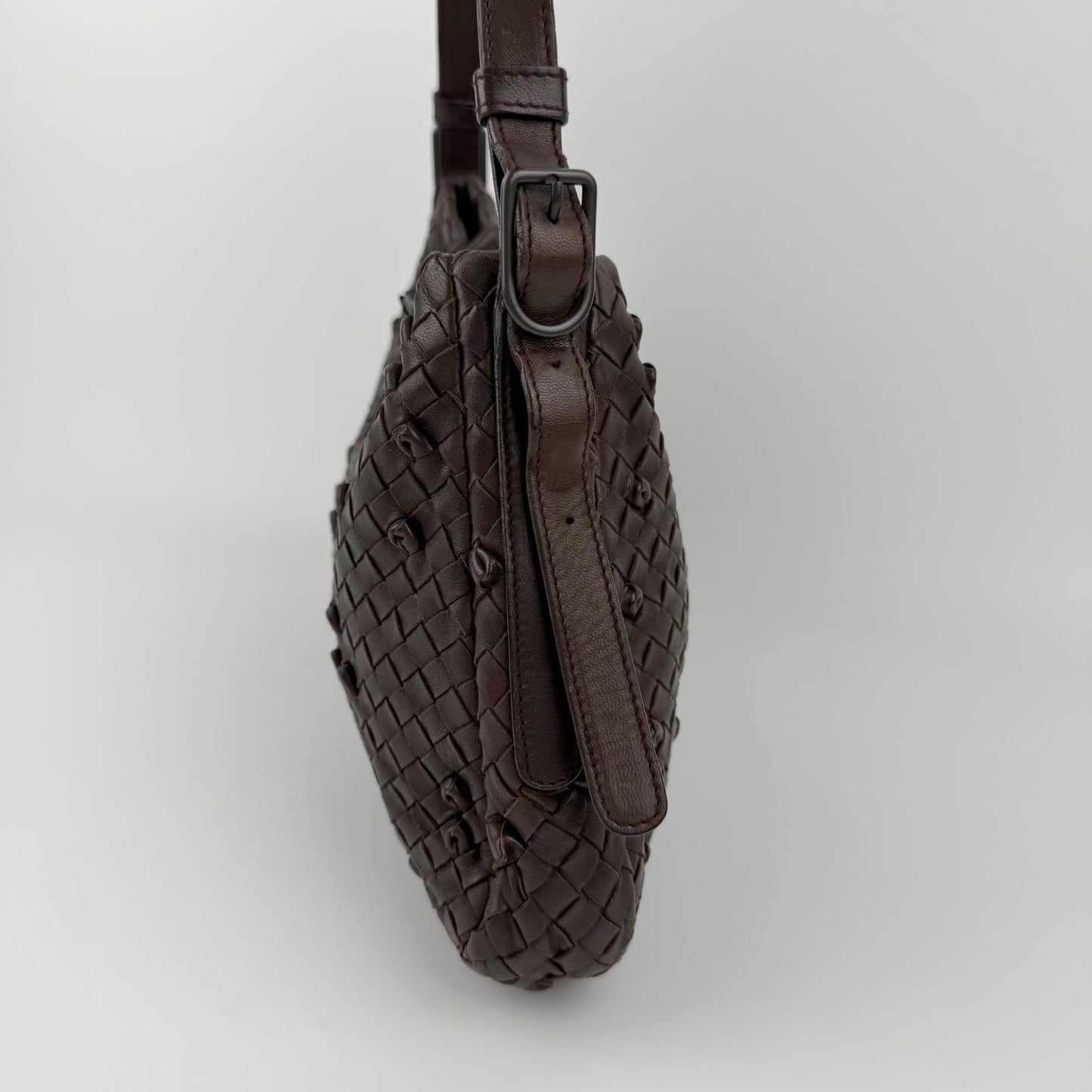 Bottega Veneta Shoulder Bag Leather Brown Vintage — view 7