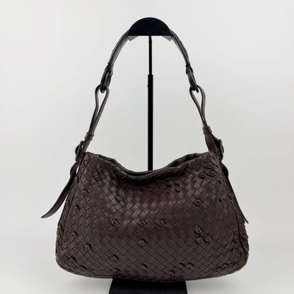 Bottega Veneta Shoulder Bag Leather Brown Vintage — view 3