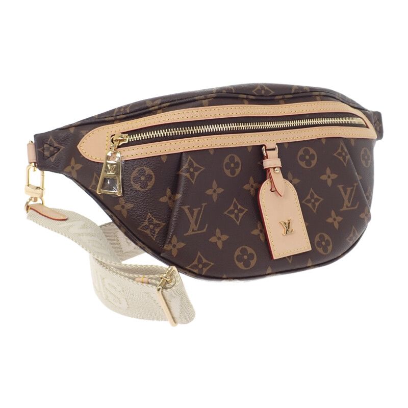 Louis Vuitton High Rise Monogram Belt Bag Brown Gold